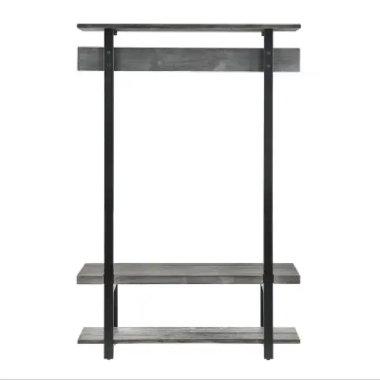 Pomona Entryway Hall Tree with Bench, Shelf and Coat Hooks - Alaterre Furniture image {3}