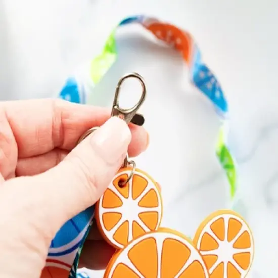 Seven20 Disney Mickey Mouse Fruit Lanyard With Orange Charm image {4}