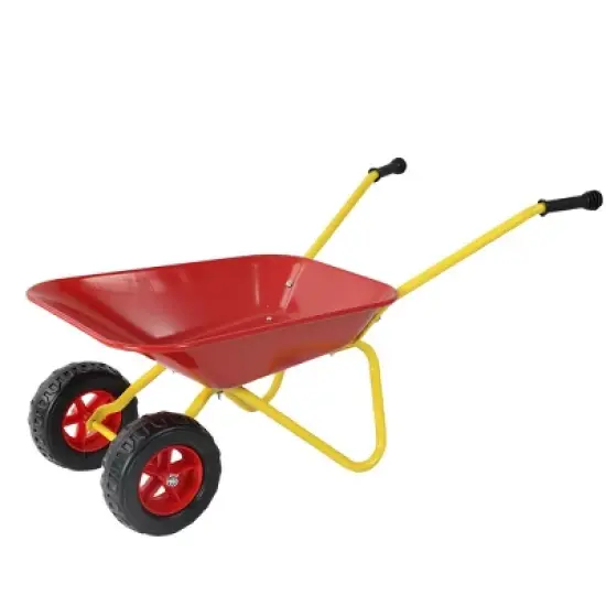 Children's metal trolley, children's trolley, children's heavy vehicle, metal structure two-wheeled trolley(red) image {2}