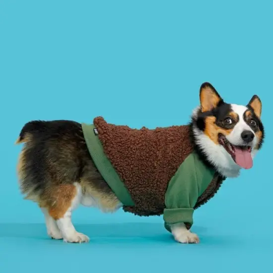 BARK Home Varsity Dog Jacket - Green image {4}