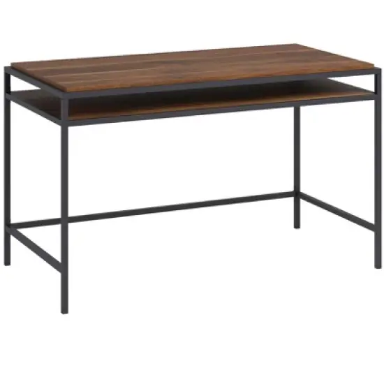 NicBex Compact Design Computer Desk Sleek Minimalist Style Gaming Desk with Hidden Flip-Down Keyboard Tray for Office, Study image {14}