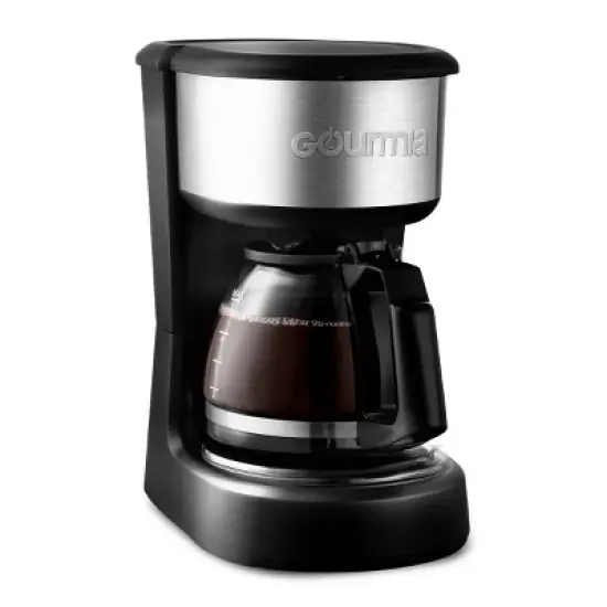 Gourmia 5 Cup One-Touch Switch Coffee Maker with Auto Keep Warm Black: Small Drip Coffee Machine, 700W, Basket Filter image {2}