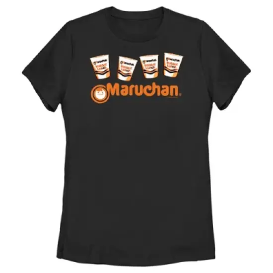 Women's Maruchan Orange and Black Instant Lunch T-Shirt image {3}