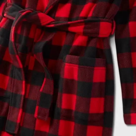 Kids' Buffalo Check Matching Family Robe - Wondershop&trade; Red image {3}