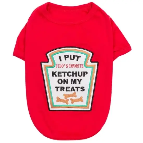 Parisian Pet 'Ketchup Licker' Halloween Dog Costume - Fun Red Outfit for Dogs & Cats image {7}