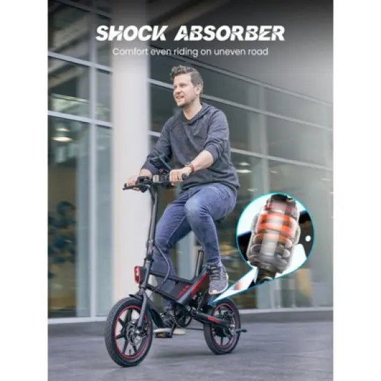 MASTGOAL 14" 450W Folding Electric Bike for Adults Teens, 18.6MPH 36V/10AH, Commuter Cruiser City Ebike image {3}