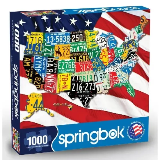 Springbok State Plates Puzzle 1000pc image {1}