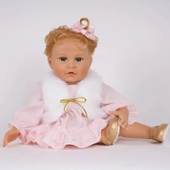 Paradise Galleries Reborn Toddler Girl Doll Lovey, 20 inch with Medium Skin Tone, Light Blonde Hair and Blue Eyes, Made in SoftTouch Vinyl image {5}