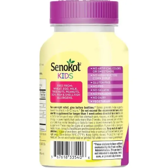 Senokot Kids Dietary Supplement Laxative Gummies, Mixed Berry Flavor, 40 Count image {1}