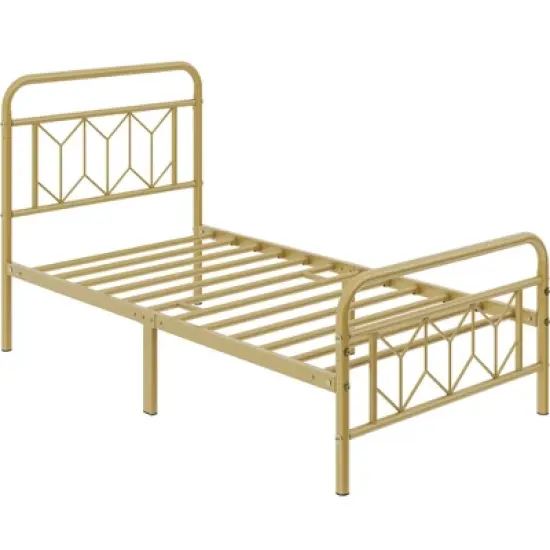Yaheetech Vintage Metal Bed Frame with Headboard image {1}