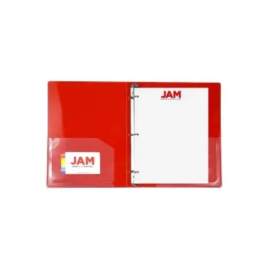 JAM Paper 1" 3-Ring Mini Binders Red (751TM1RE) image {4}