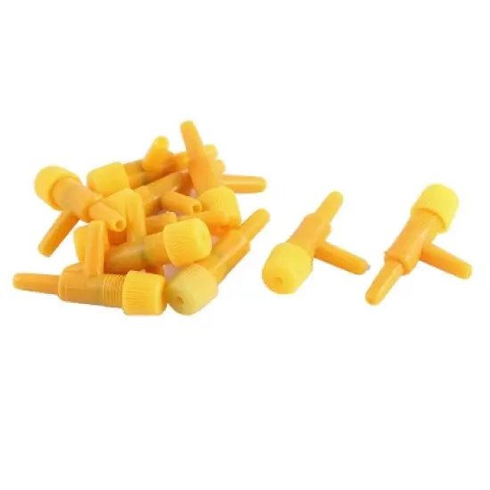 Unique Bargains Aquarium Air Line Tubing Volume Flow Control Valves Outlet Yellow 10 Pcs image {3}