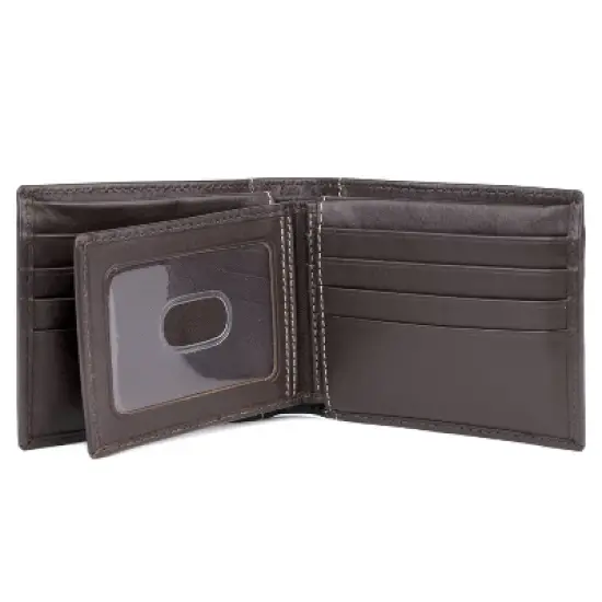 J. Buxton Sandokan Convertible Thinfold Wallet & Removable Card Case - Brown image {1}