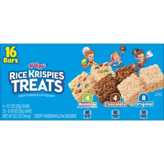 Rice Krispies Treats Crispy Marshmallow Squares Variety Pack Kids Snacks - 12.1oz/16ct image {6}