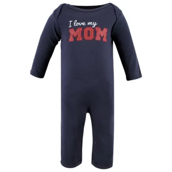 Hudson Baby Infant Boys Cotton Coveralls, Love Mom image {2}