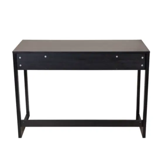 Oslo Contemporary Studio Workstation Desk with Drawer Black/Brown - Danya B. image {13}
