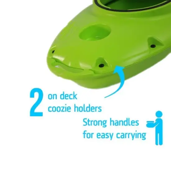 CreekKooler Pup 15 Quart Floating Beverage Water Portable Cooler Portable, Tan with 8 Foot Adjustable Position Floating Cooler Tow Behind Rope Strap image {3}