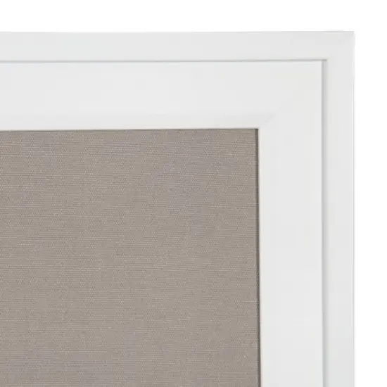 31.5" x 31.5" Bosc Framed Linen Fabric Pinboard Gray/White - DesignOvation image {2}