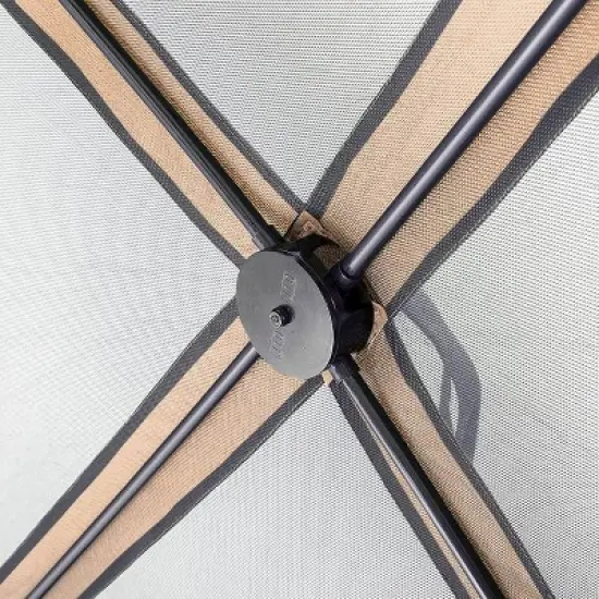 CLAM Quick Set Escape 12 x 12 Foot Portable Pop Up Outdoor Camping Gazebo Canopy Shelter Tent with Carry Bag and Wind Panels (3 Pack), Tan image {2}