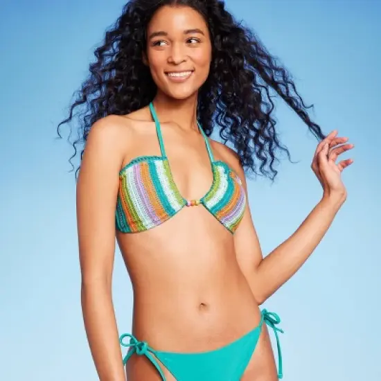 Women's Crochet U Bralette Bikini Top - Wild Fable&trade; Multi image {7}