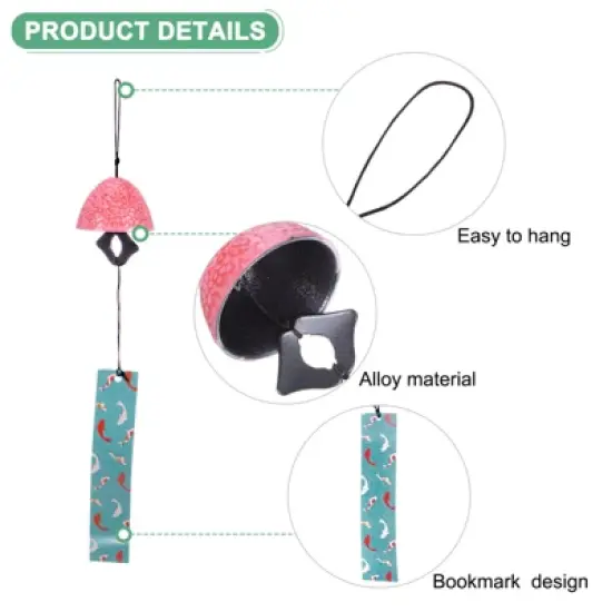 Unique Bargains Metal Vintage Outdoor Wind Chime 2.6" x 17.5" Bronze Tone 1 Pack image {1}