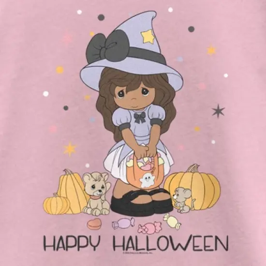 Girl's Precious Moments Happy Halloween Little Witch T-Shirt image {1}