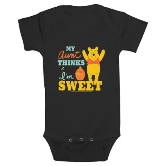 Infant's Winnie the Pooh My Aunt Thinks I'm Sweet Onesie image {2}
