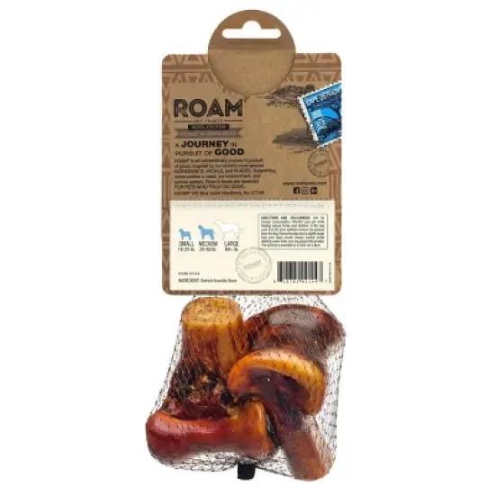 ROAM Original Flavor Long Lasting Knuckles Bone Dog Treats - 12oz image {1}