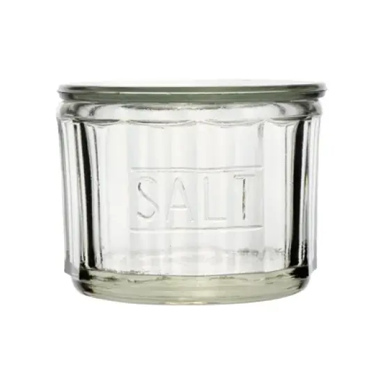 Storied Home Round Pressed Glass Salt Cellar image {4}
