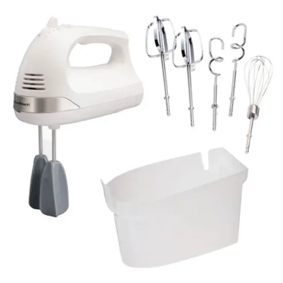 Hamilton Beach 6sp Handmixer Easy Clean Beaters 62636: 275W Handheld Mixer, 6 Speeds, Dishwasher-Safe, White image {8}