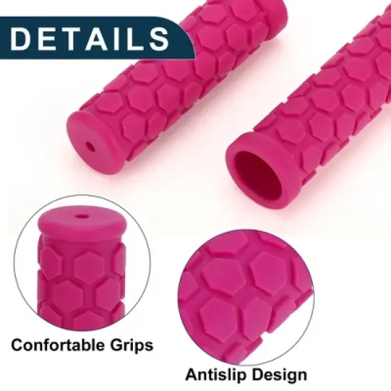 Unique Bargains Bike Handlebar Grips Covers 4.02" Pink 1 Pair image {3}