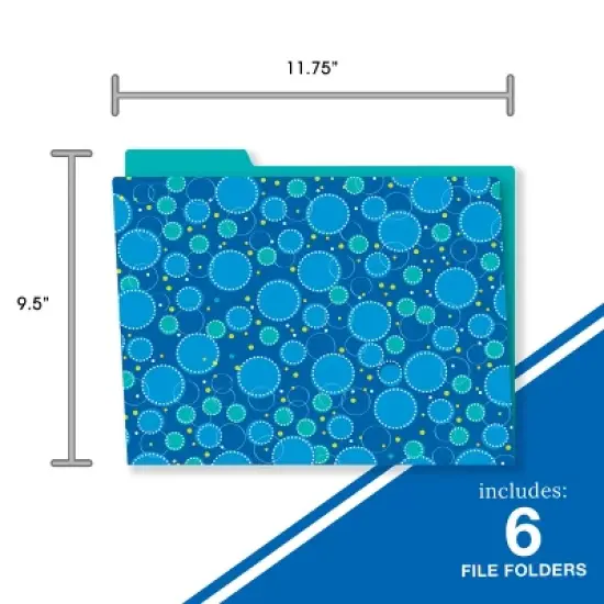 Carson Dellosa Education Bubbly Blues File Folders (6 folders) image {2}