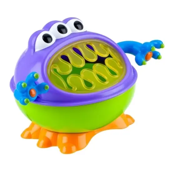 Nuby 2pc Monster Baby Feeding Set - Snack Keeper and 2 Handle Super Spout Trainer Cup - 8oz image {1}