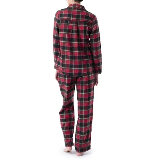 Wrangler Women's and Plus Button-Down Flannel Pajama Set image {2}