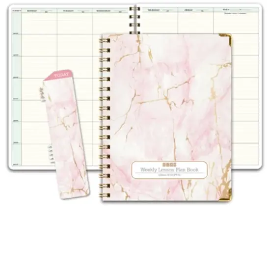 Elan Publishing Company W101FT - 32 Fashion Teacher Planner Set - PINK MARBLE image {9}