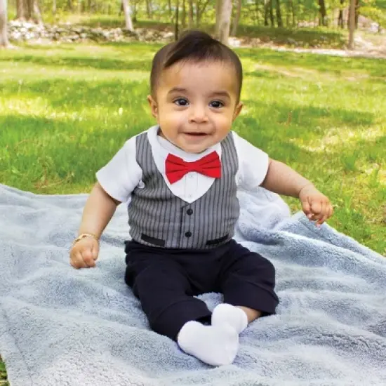 Little Treasure Baby Boy Cotton Bodysuits 3pk, Gentleman image {1}