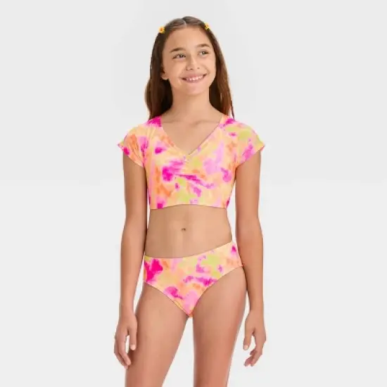 Girls' 'Sunshine Sorbet' Tie-Dye Bikini Set - art class&trade; image {3}