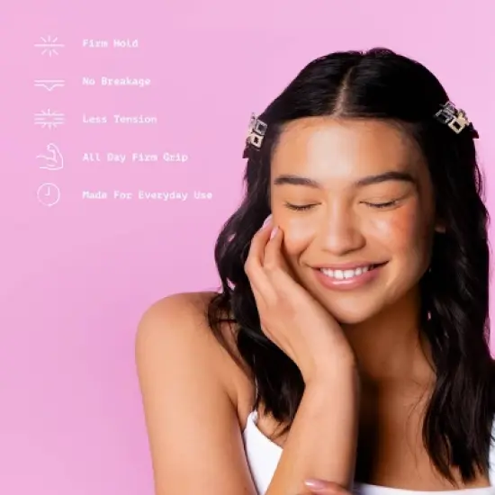 Gimme Beauty Fine Mini Square Claw Clip - 12pc image {3}