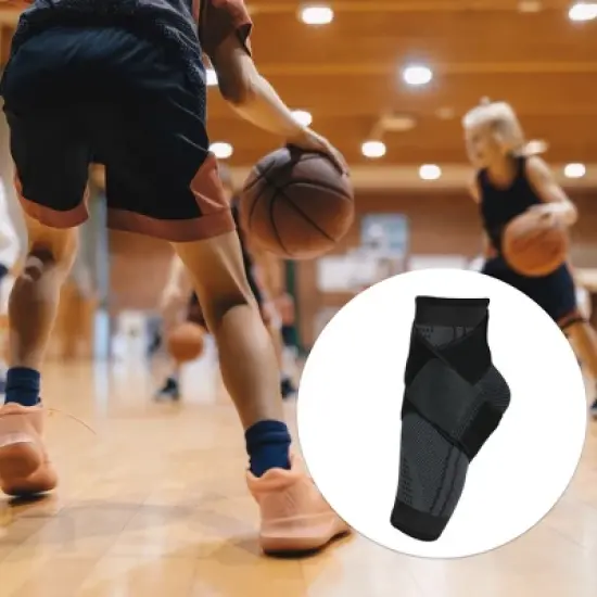 Unique Bargains Sports Running Adjustable Breathable Ankle Support Braces with Strap 1 Pc image {1}