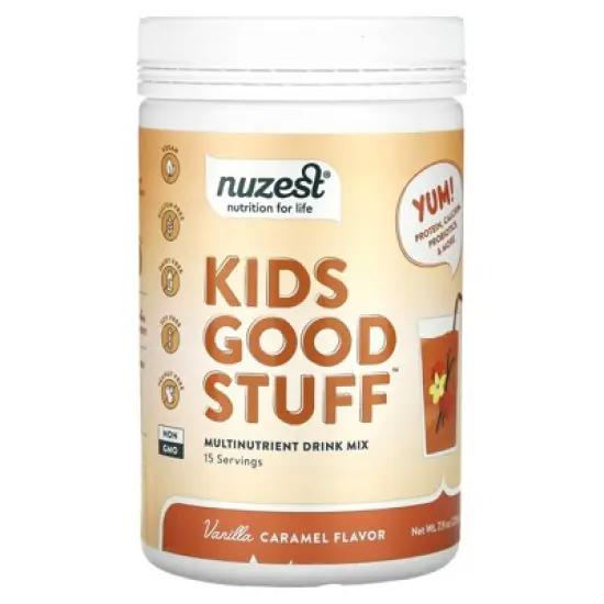 Nuzest Kids Good Stuff, Multinutrient Drink Mix, Vanilla Caramel, 7.9 oz (225 g) image {4}