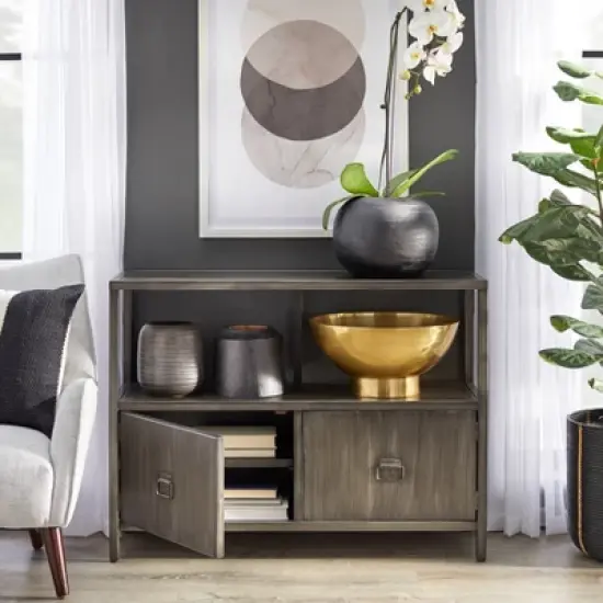 Linden Metal Buffet Gray - angelo:HOME image {1}