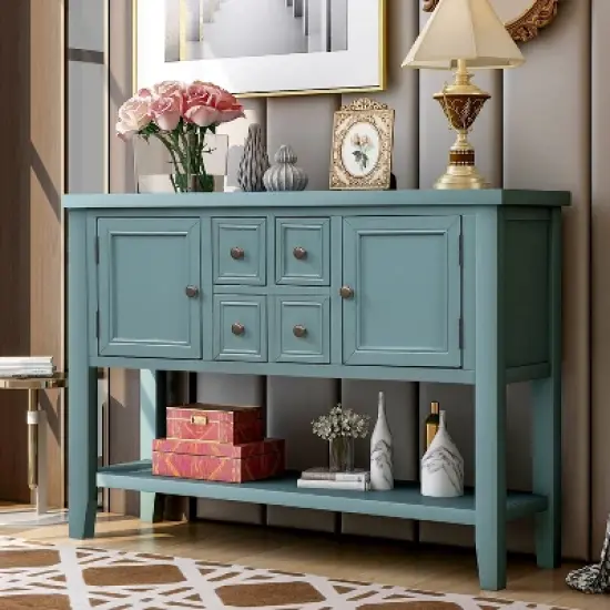 Modernluxe Cambridge Series Buffet Sideboard Console Table with Bottom Shelf image {13}