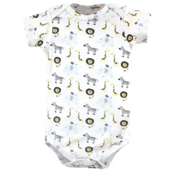 Hudson Baby Infant Boy Cotton Bodysuits 7pk, Safari image {6}