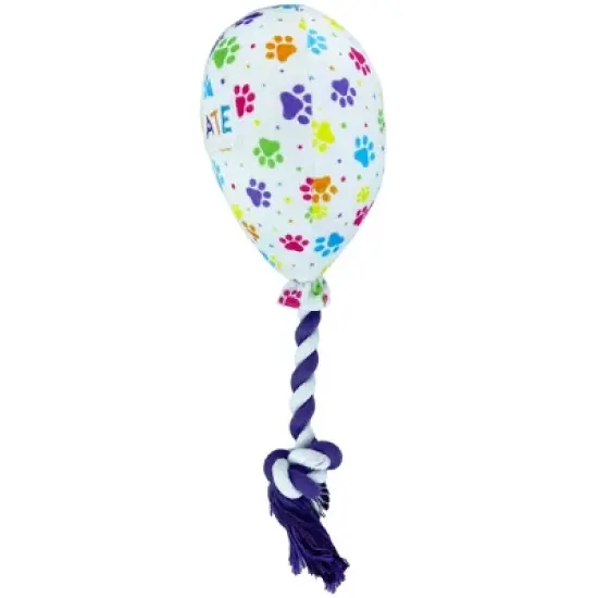 Multipet Plush Celebration Balloon with Rope Dog Toy - 12" image {2}