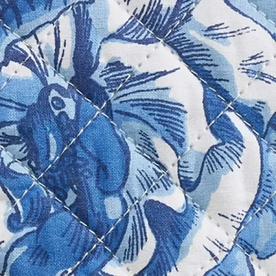 Patricia Heaton Home Blue Florals And Flitters Floral Oven Mitt image {2}