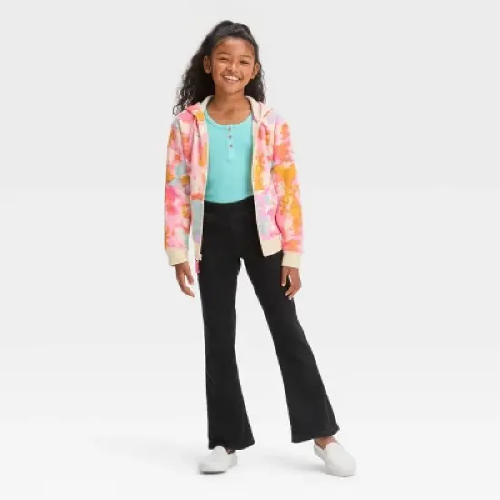 Girls' Mid-Rise Pull-On Flare Jeans - Cat & Jack&trade; image {2}