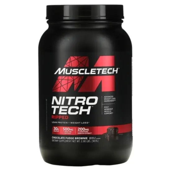 Muscletech Nitro Tech Ripped, Ultimate Protein + Weight Loss Formula, Protein Powders image {2}
