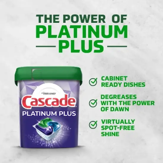 Cascade Mountain Platinum Plus Action Pacs Dishwasher Detergent - 33.8oz/52ct image {2}