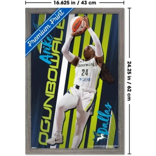 Trends International WNBA Dallas Wings - Arike Ogunbowale 25 Framed Wall Poster Prints image {2}