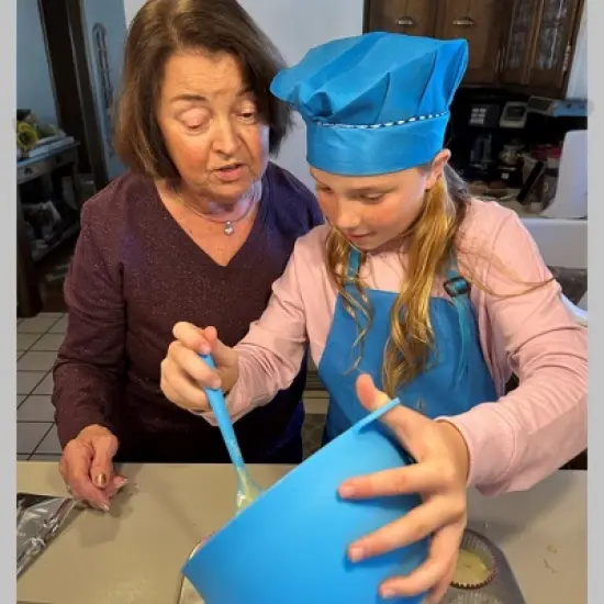 Kids' Baking Set &ndash; Complete Baking Kit with Mixing Bowl, Rolling Pin, Cookie Cutter, Apron, Chef Hat & More &ndash; Available in Pink or Blue image {9}